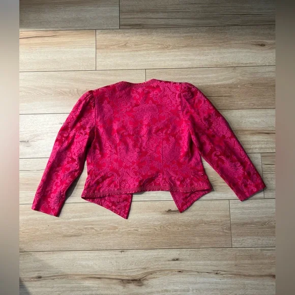 Vintage Nah Nah Collection Baroque Hot Pink Beaded Embroidered Women's Blazer - Picture 6 of 8